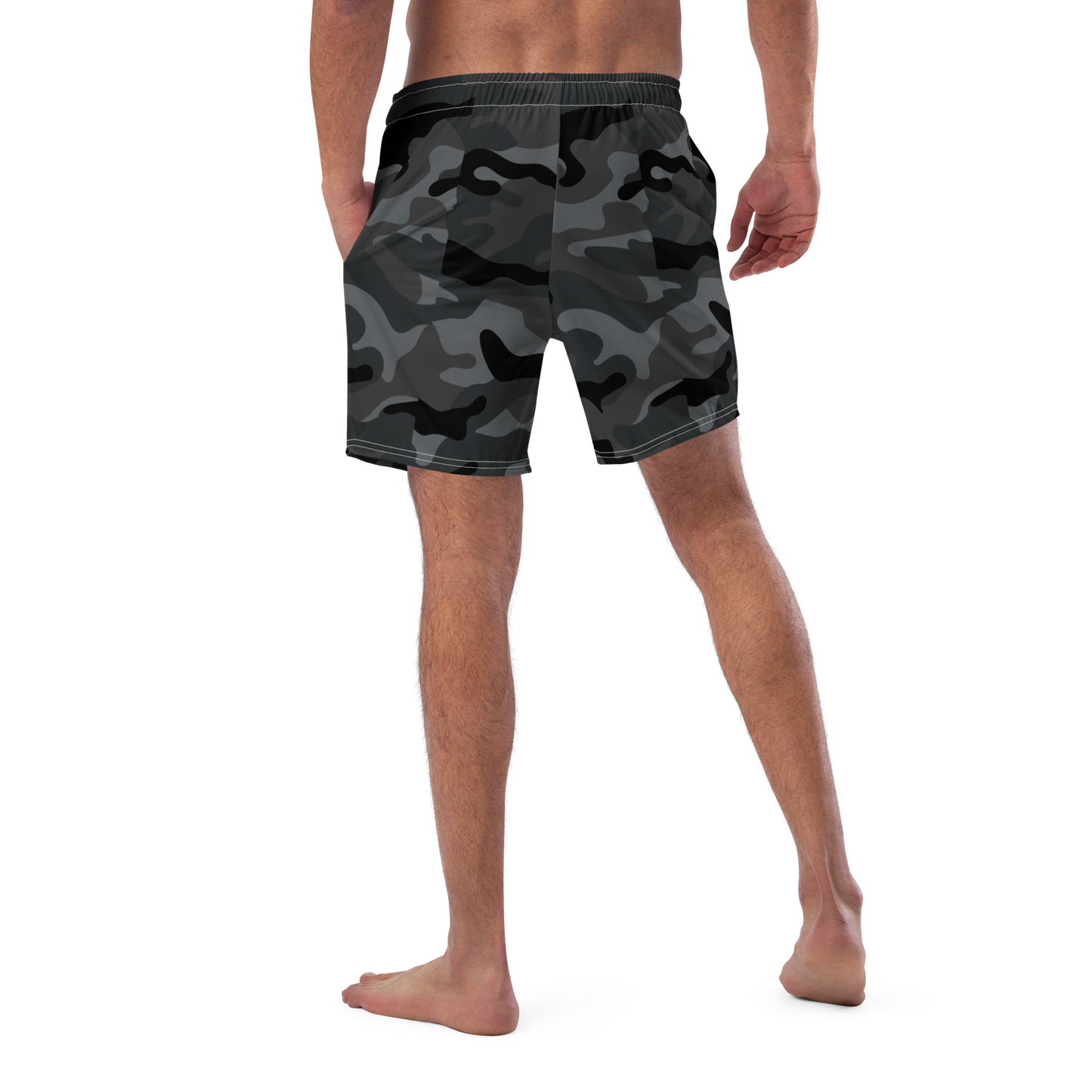 Black Camo Swim Trunks