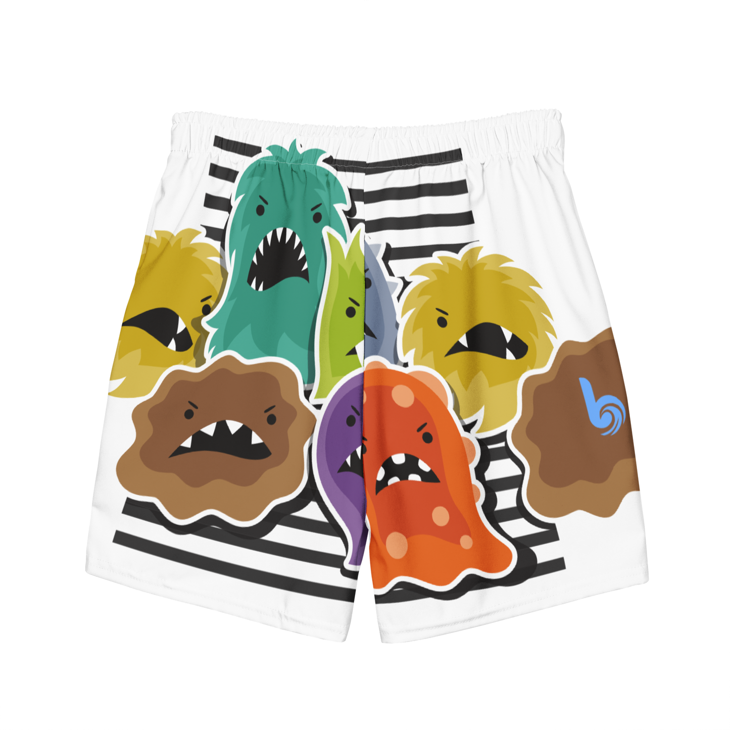 Monster Pattern Swim Trunks