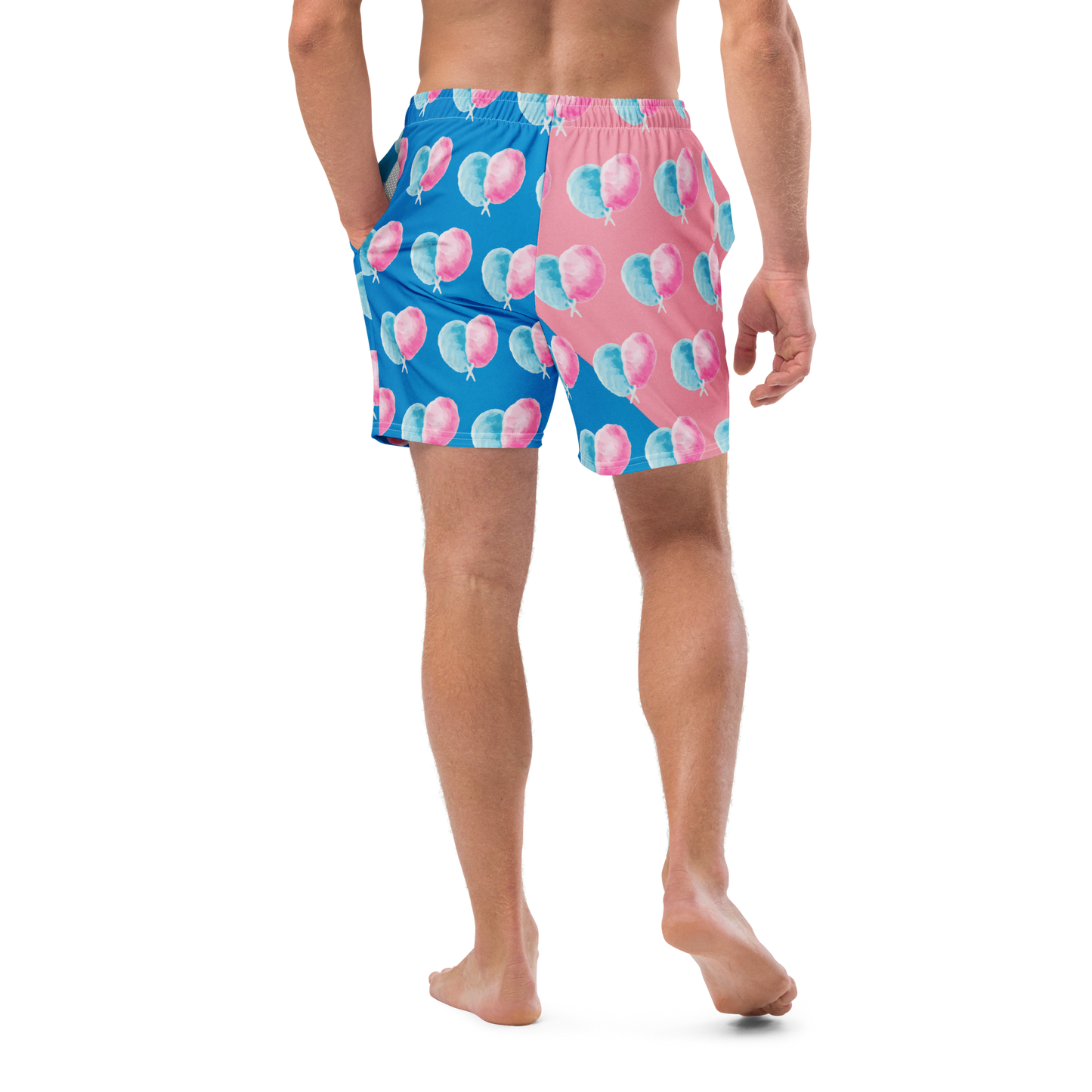 Cotton Candy King Pattern Swim Trunks