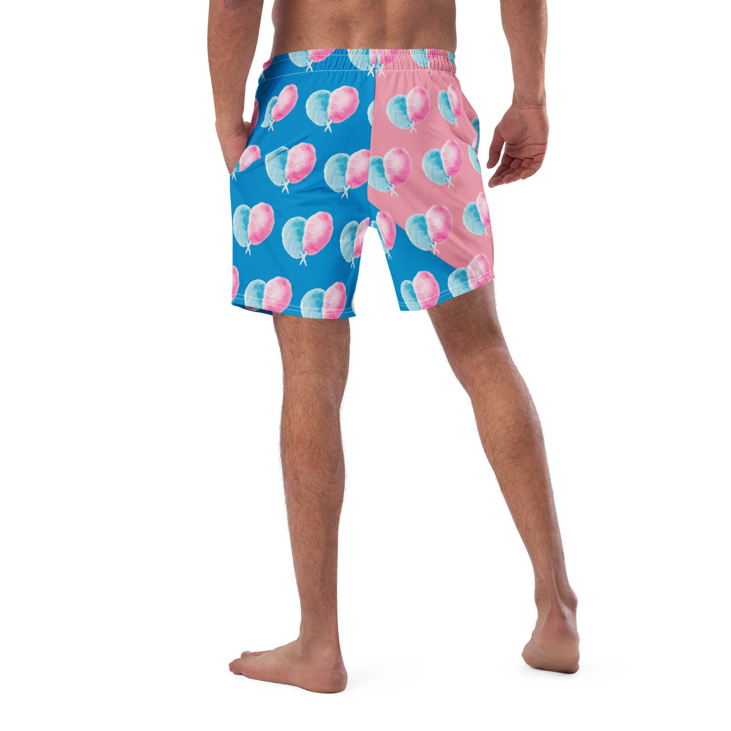 Cotton Candy King Pattern Swim Trunks