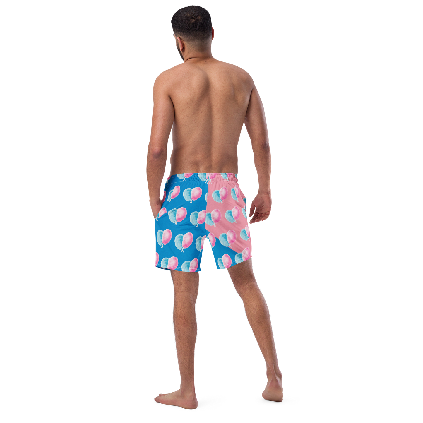 Cotton Candy King Pattern Swim Trunks