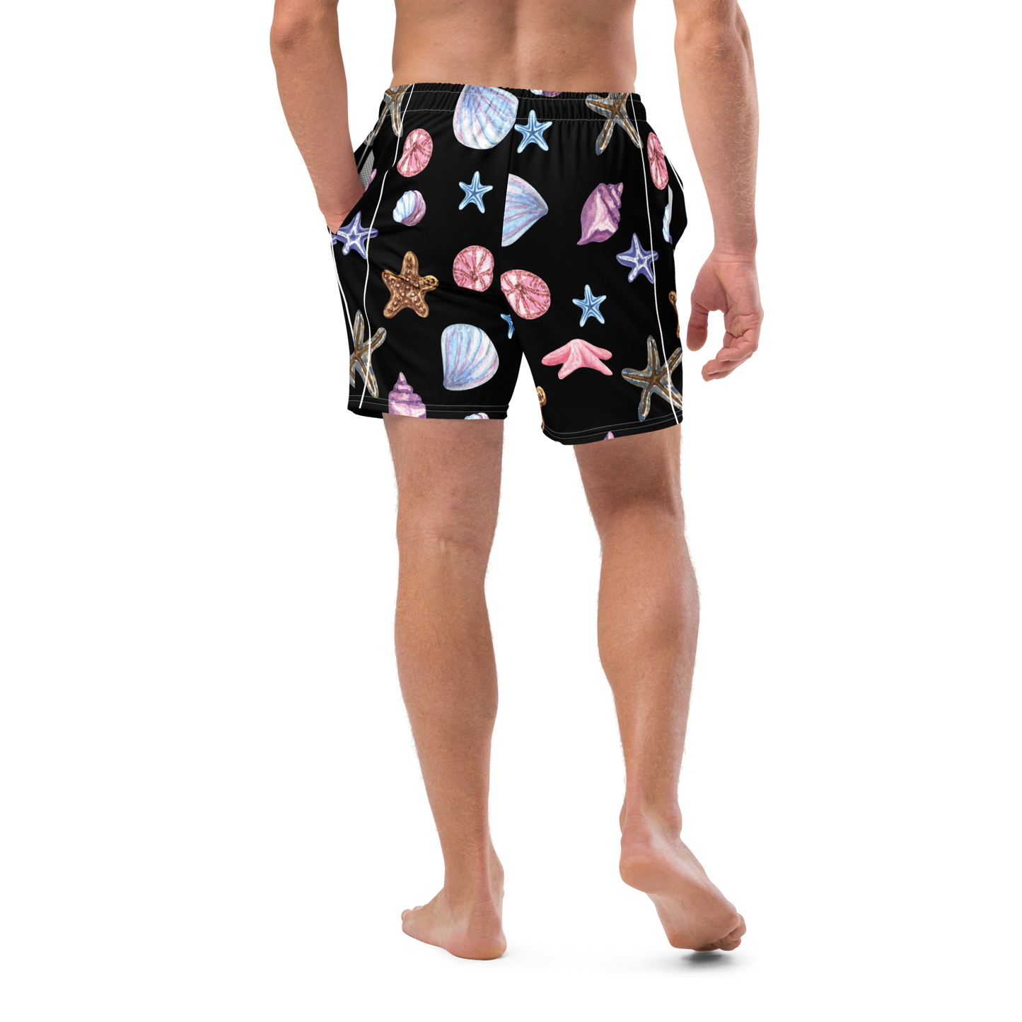 Seashell Pattern Swim Trunks