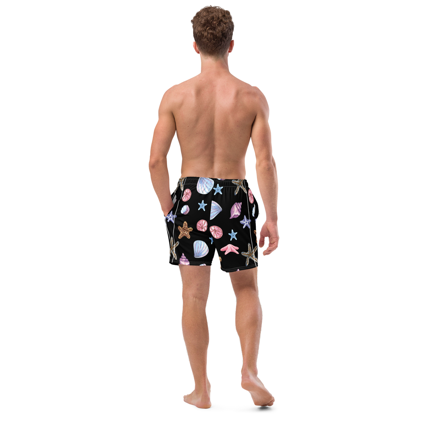 Seashell Pattern Swim Trunks