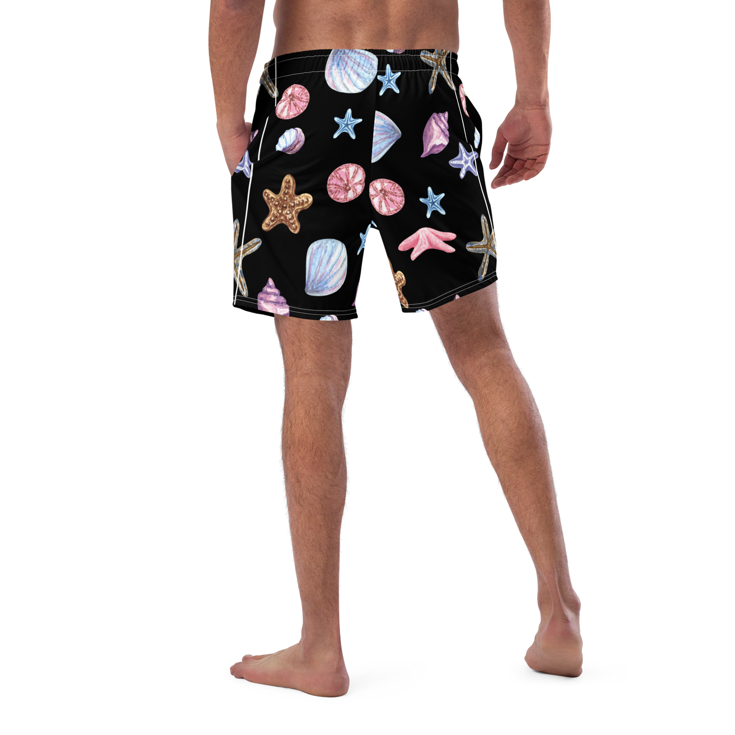 Seashell Pattern Swim Trunks