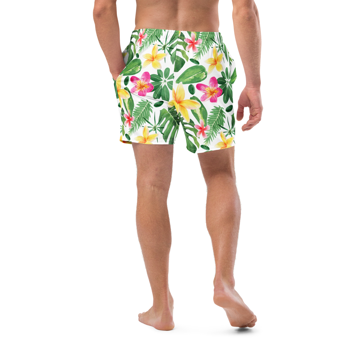 Tropical Plants Pattern Swim Trunks