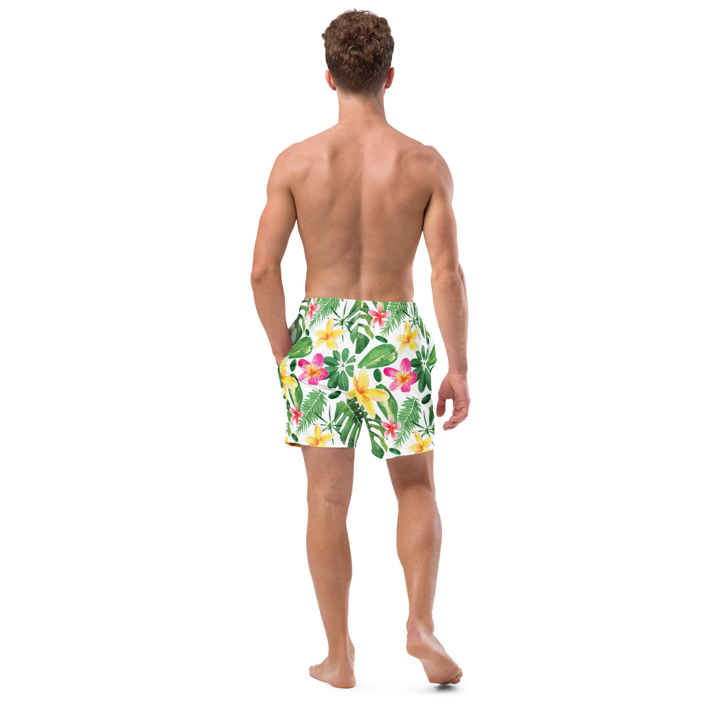 Tropical Plants Pattern Swim Trunks