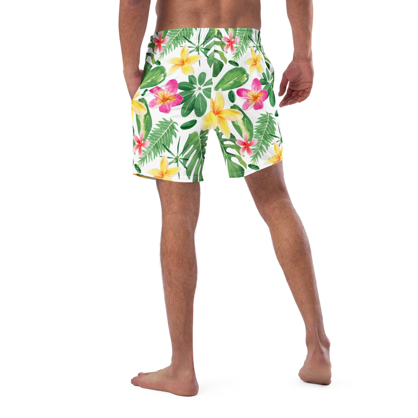 Tropical Plants Pattern Swim Trunks