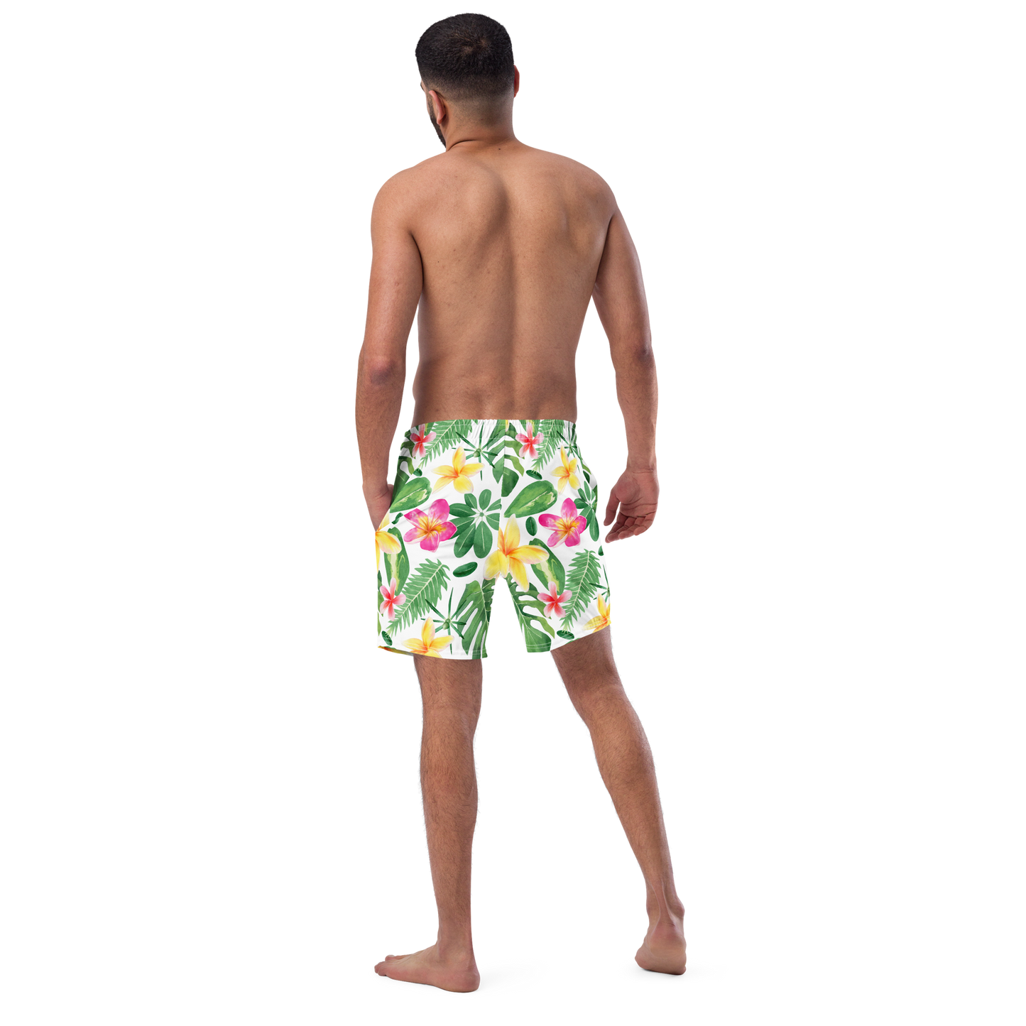 Tropical Plants Pattern Swim Trunks