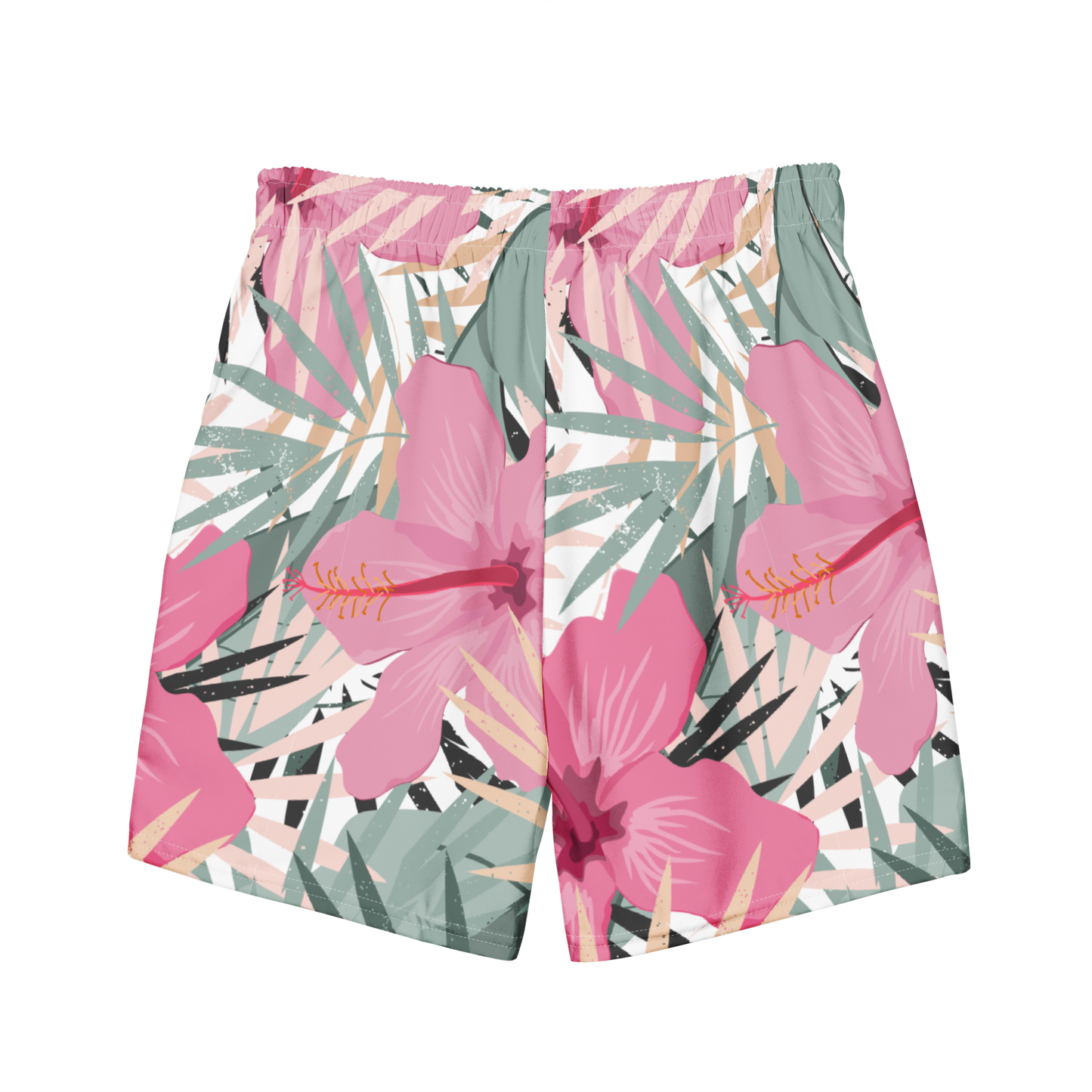 Tropical Flower Pattern Swim Trunks