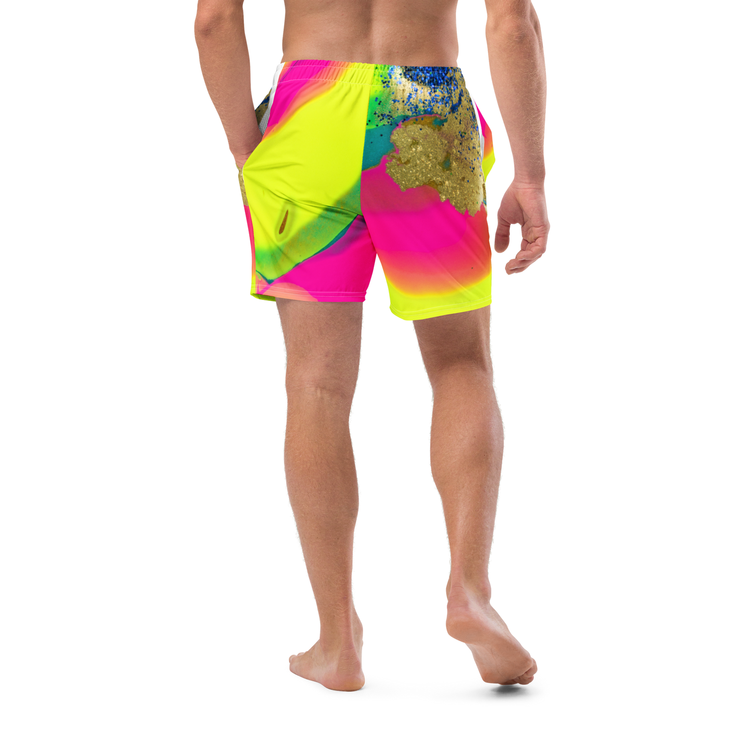 Glitterbomb Print Swim Trunks