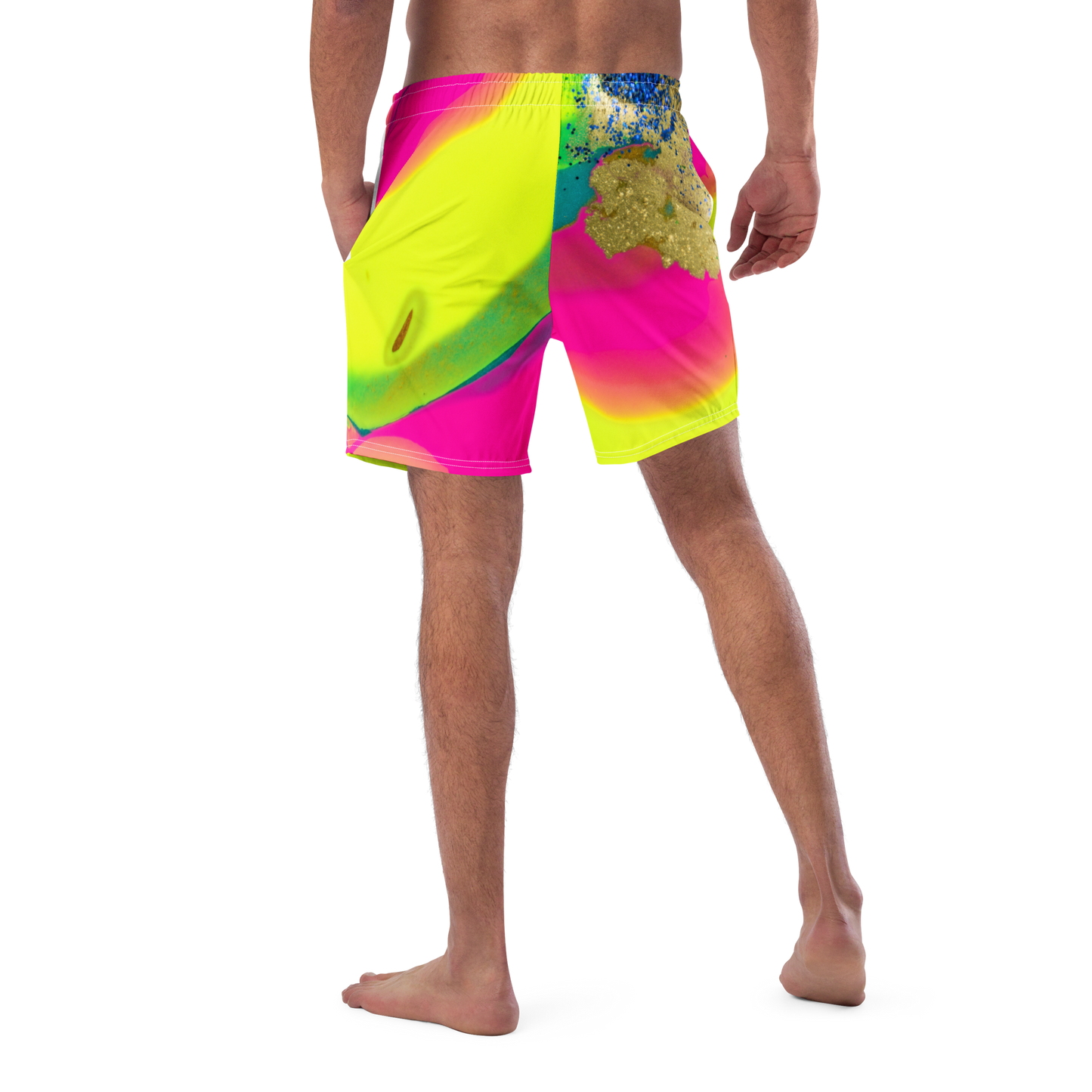 Glitterbomb Print Swim Trunks