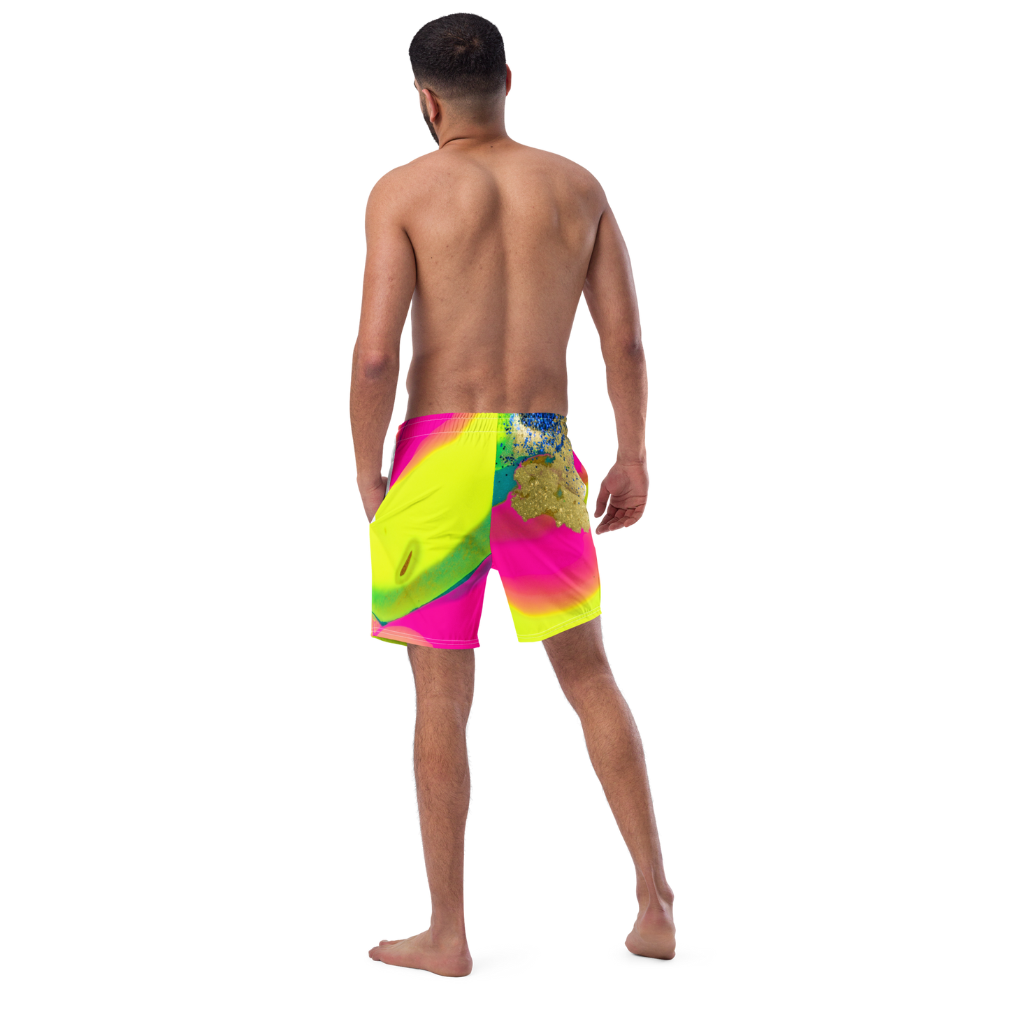 Glitterbomb Print Swim Trunks