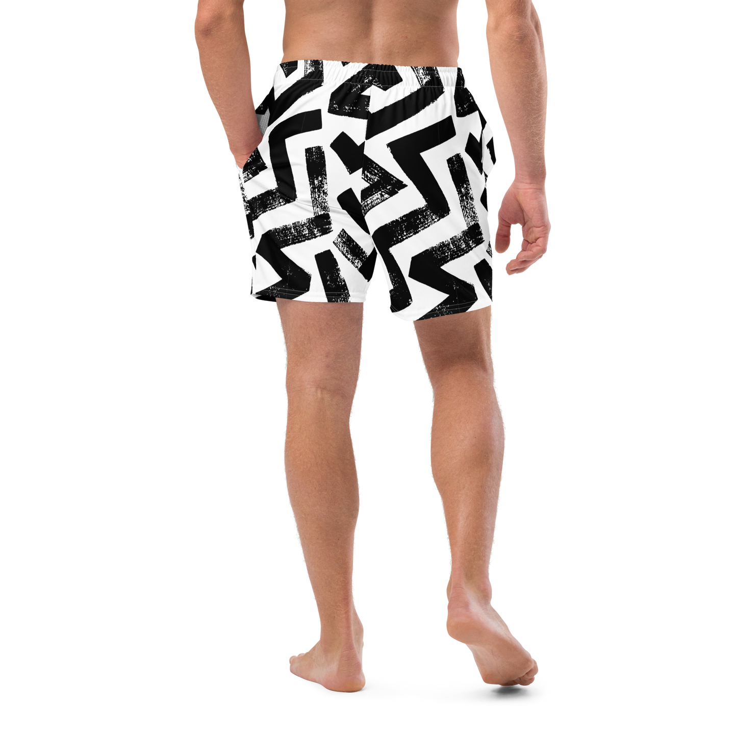 Bold Print Recycled Swim Trunks