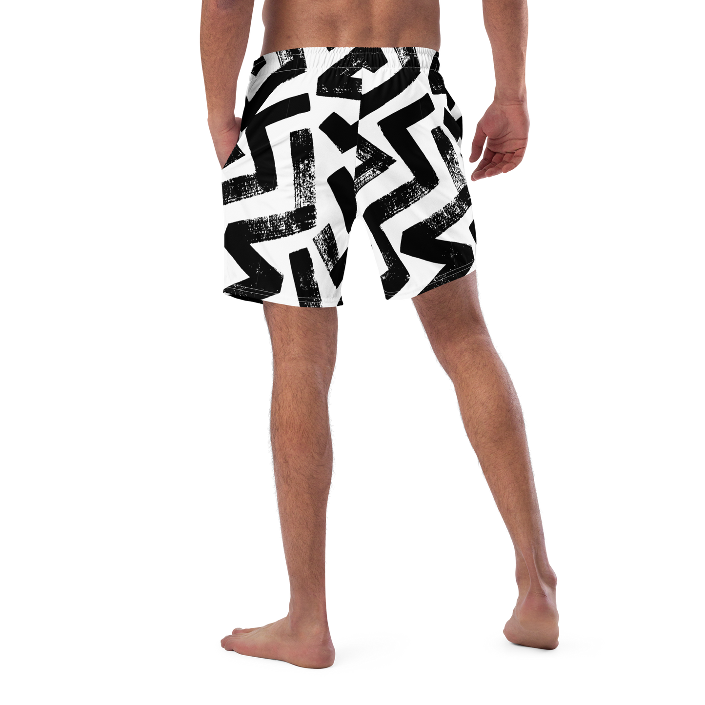 Bold Print Recycled Swim Trunks