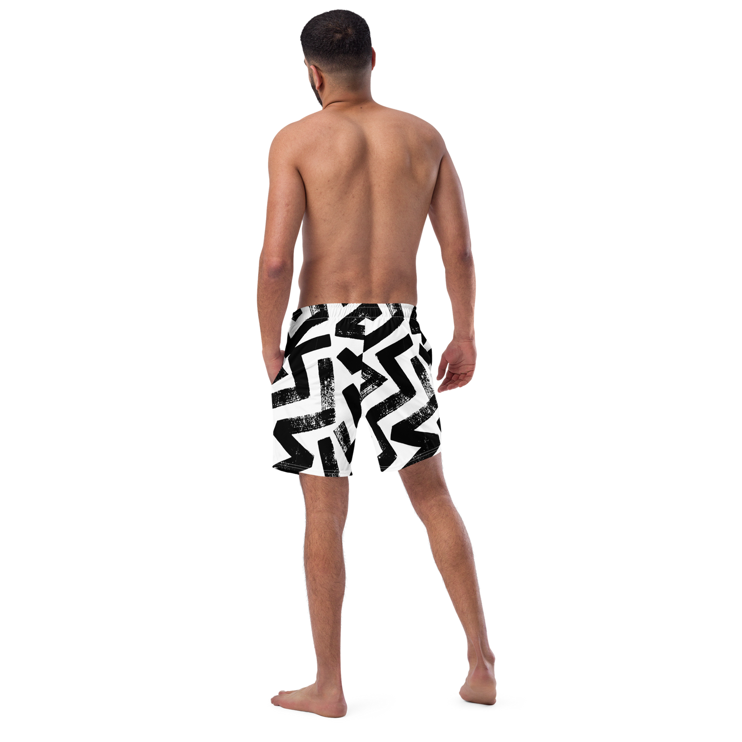 Bold Print Recycled Swim Trunks