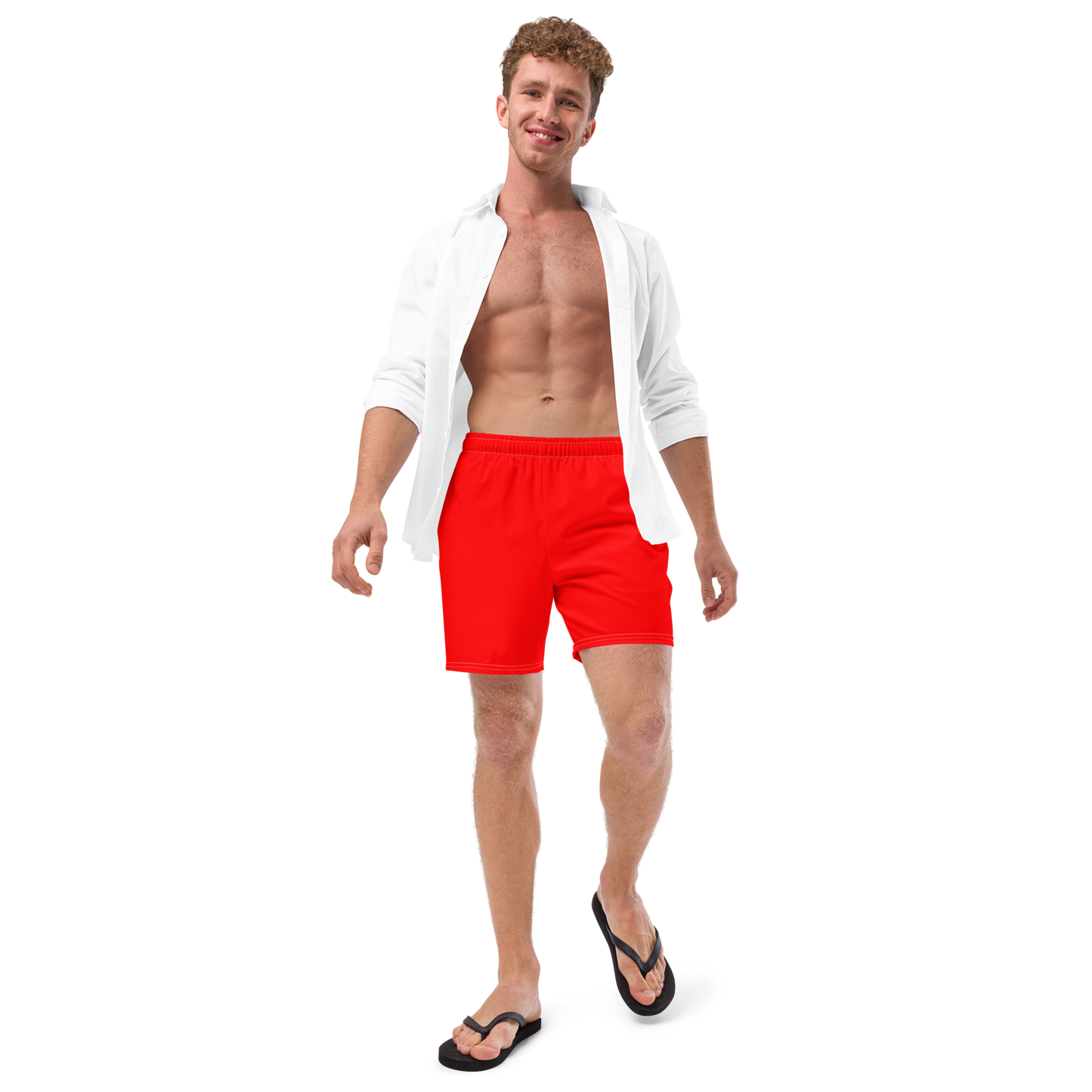 Lifeguard Red Swim Trunks