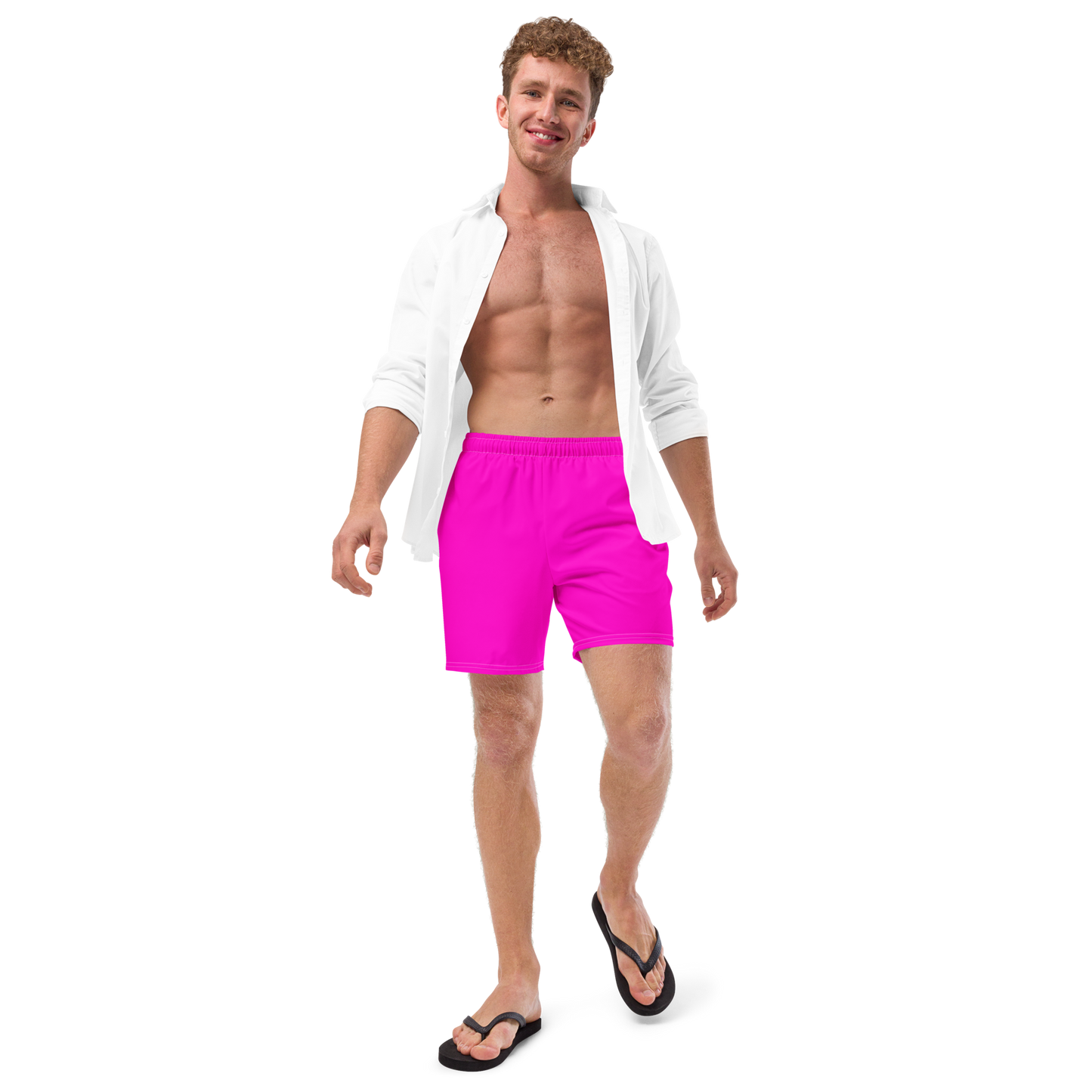 Neon Pink Swim Trunks