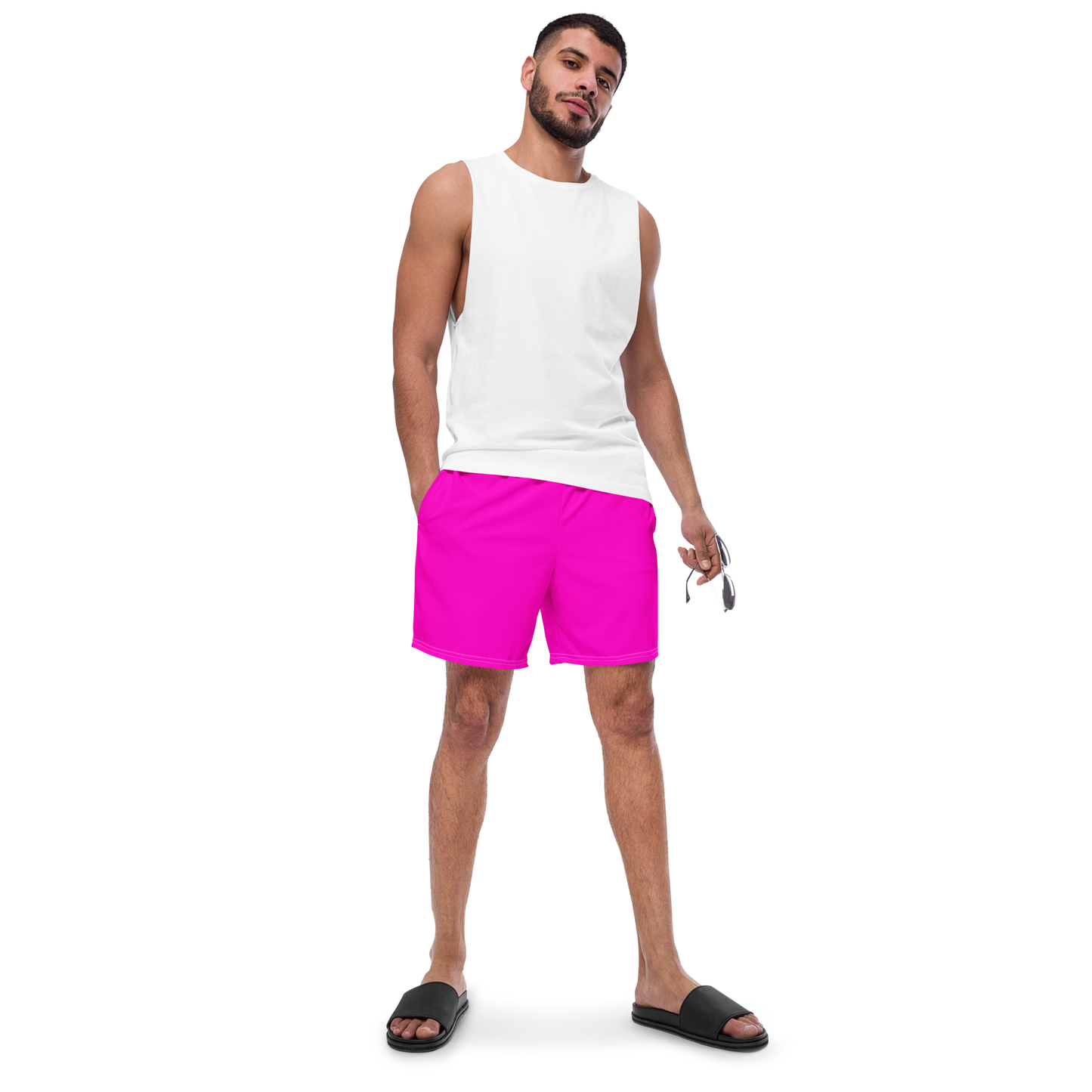 Neon Pink Swim Trunks