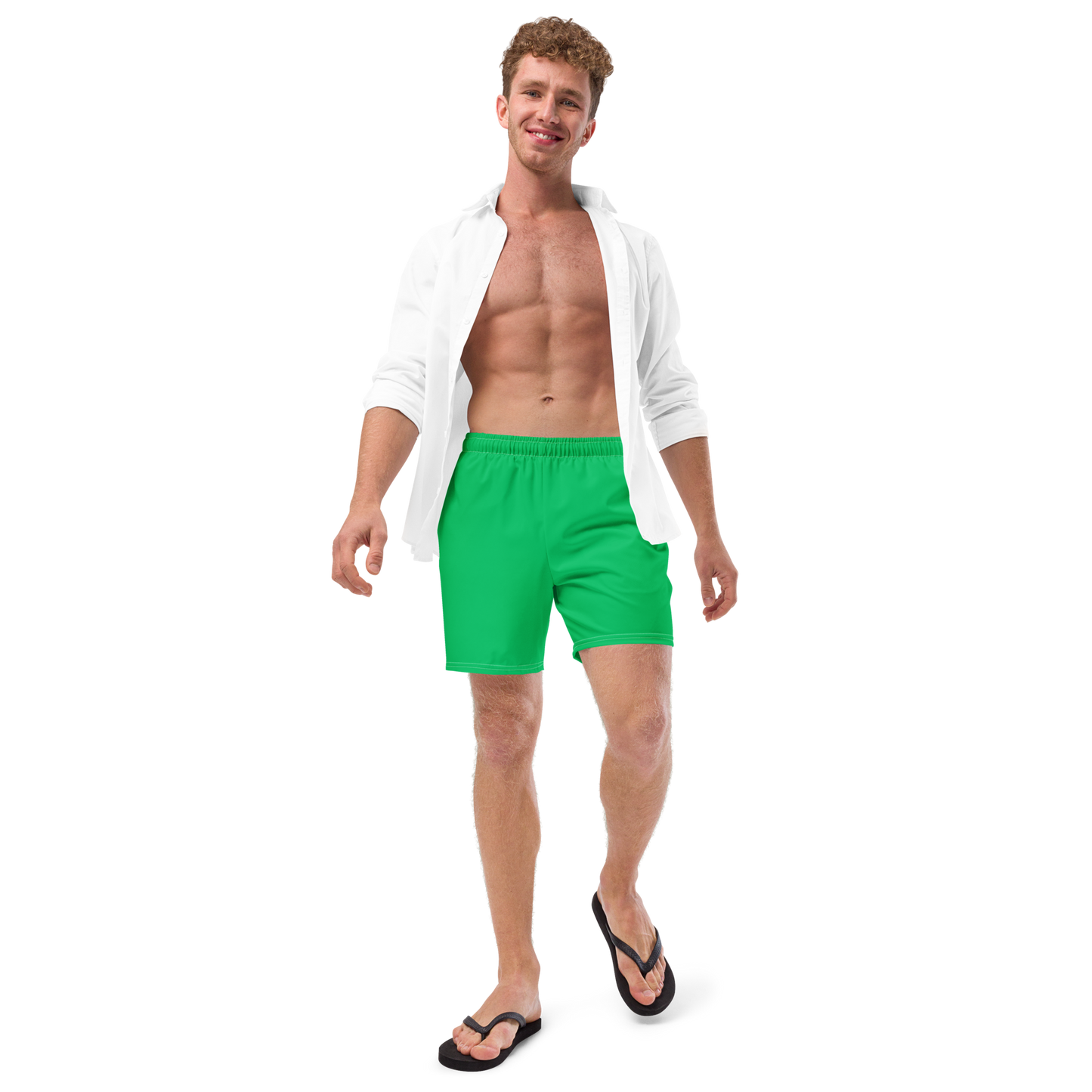 Coral Green Swim Trunks