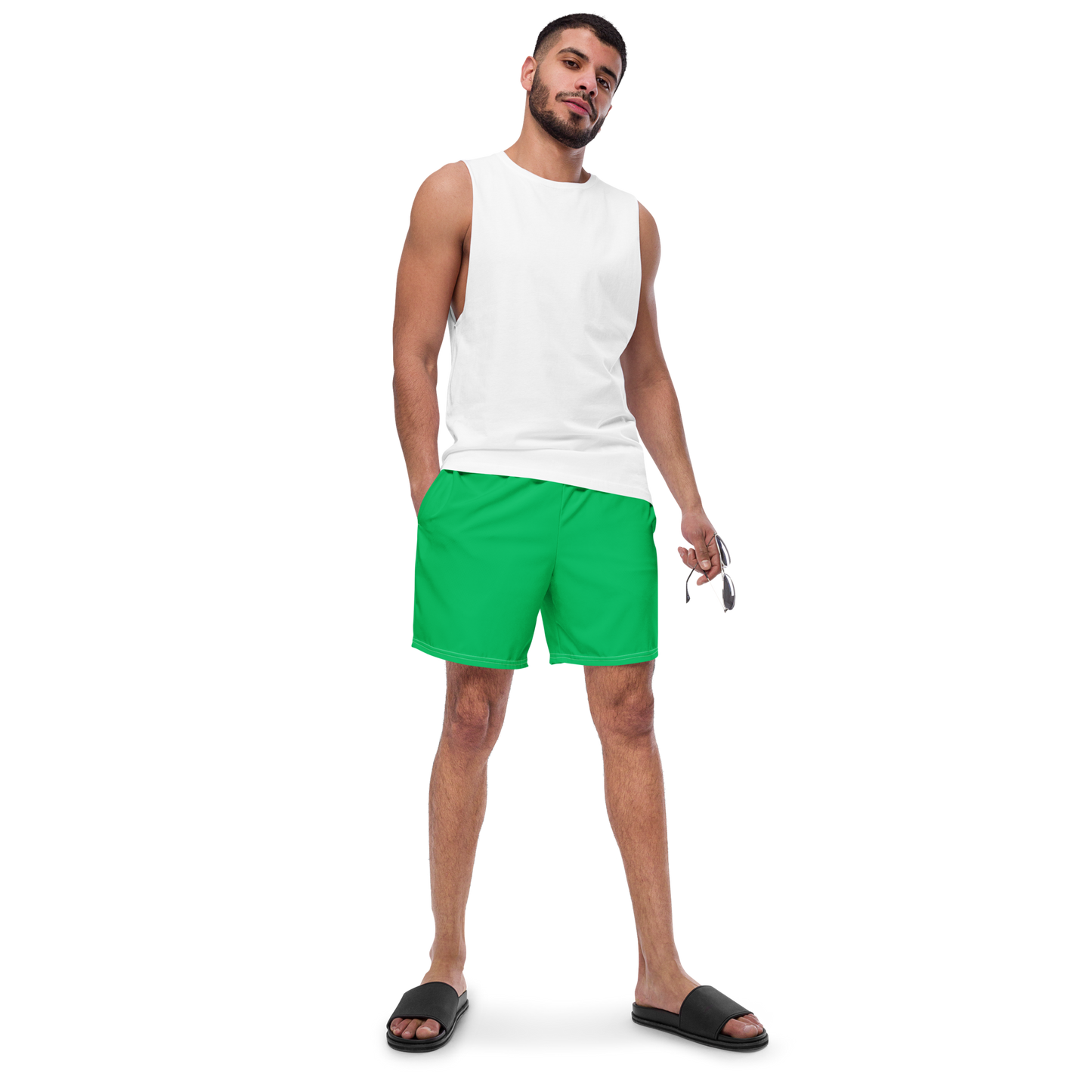 Coral Green Swim Trunks