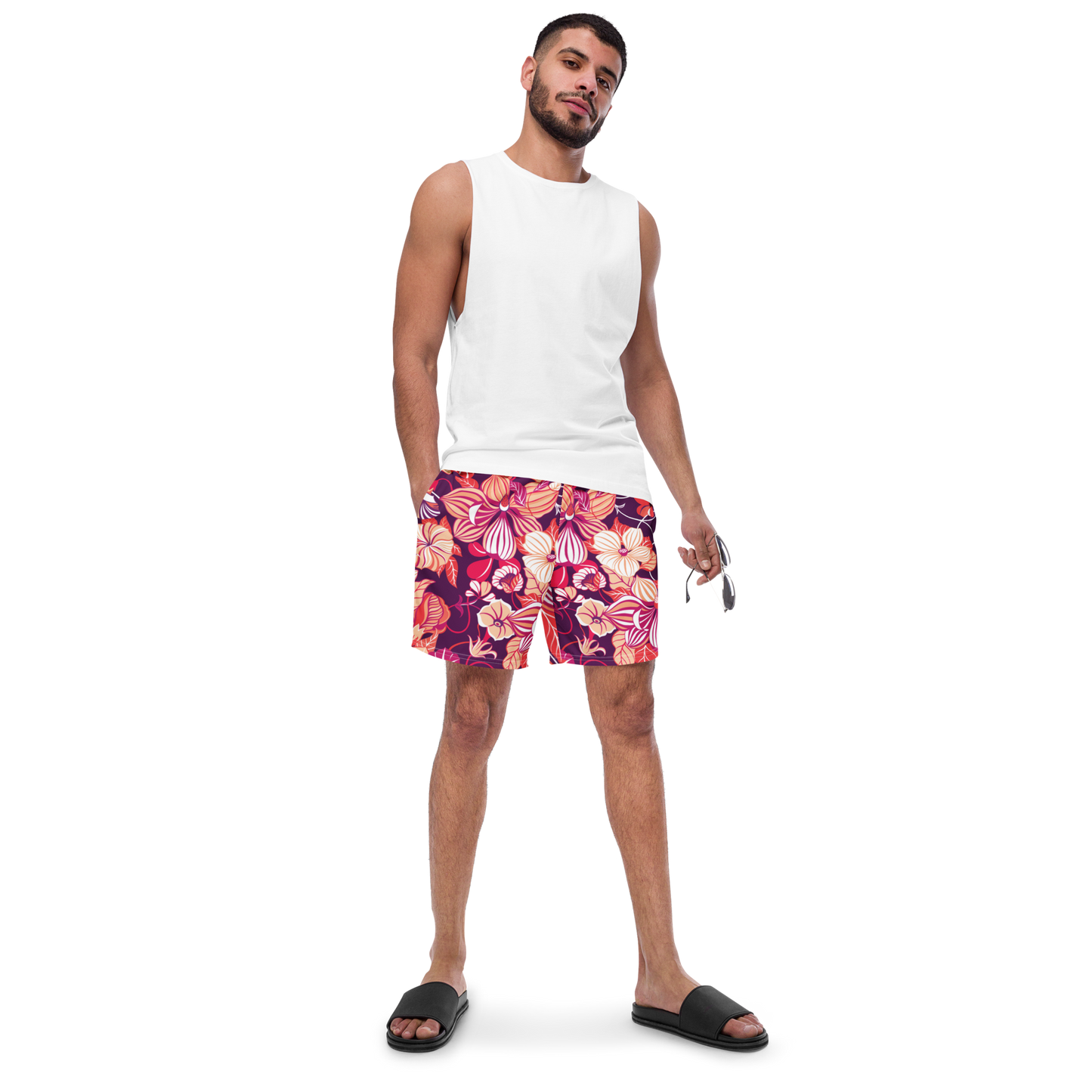 Wildflowers Print Swim Trunks