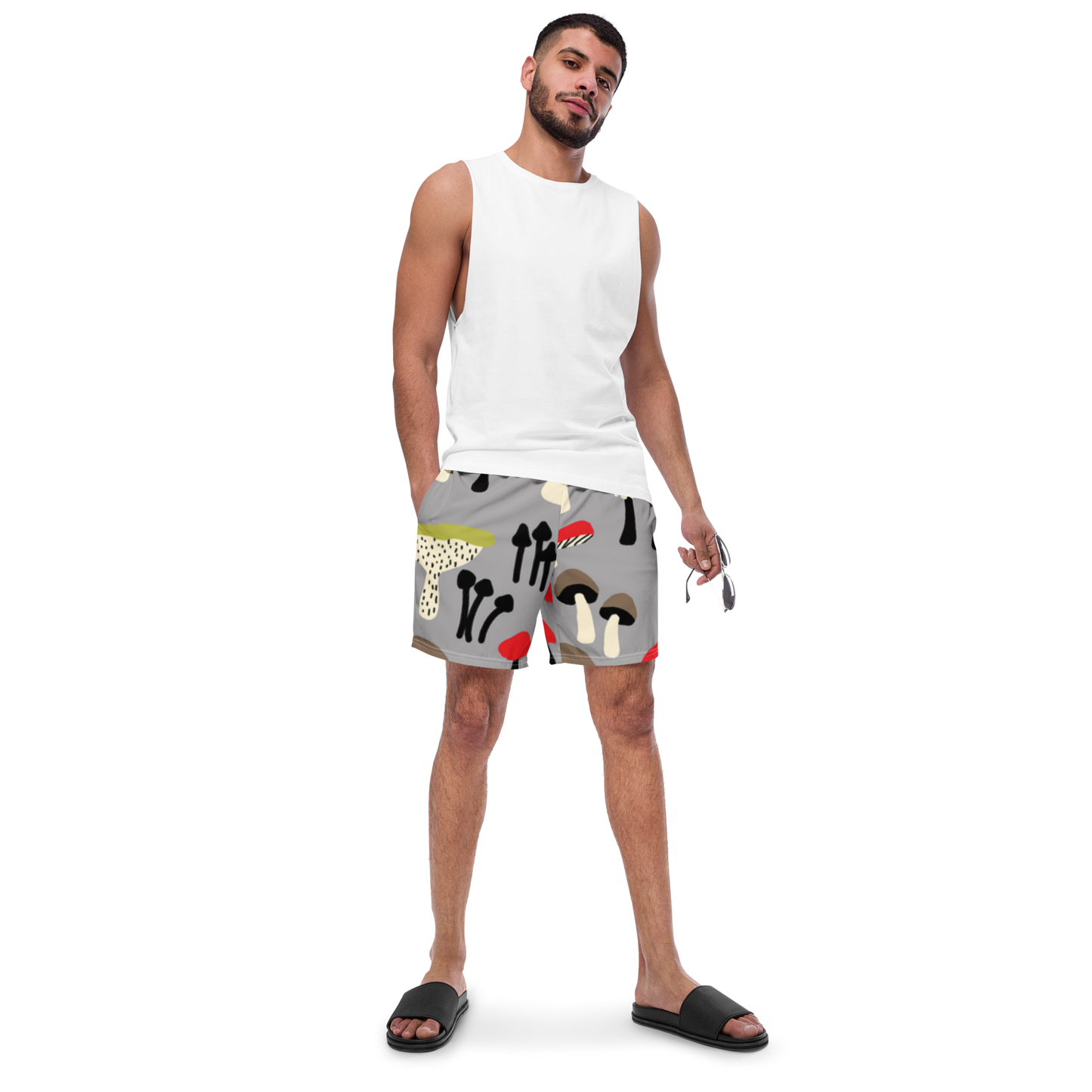 Mushrooms Pattern Swim Trunks