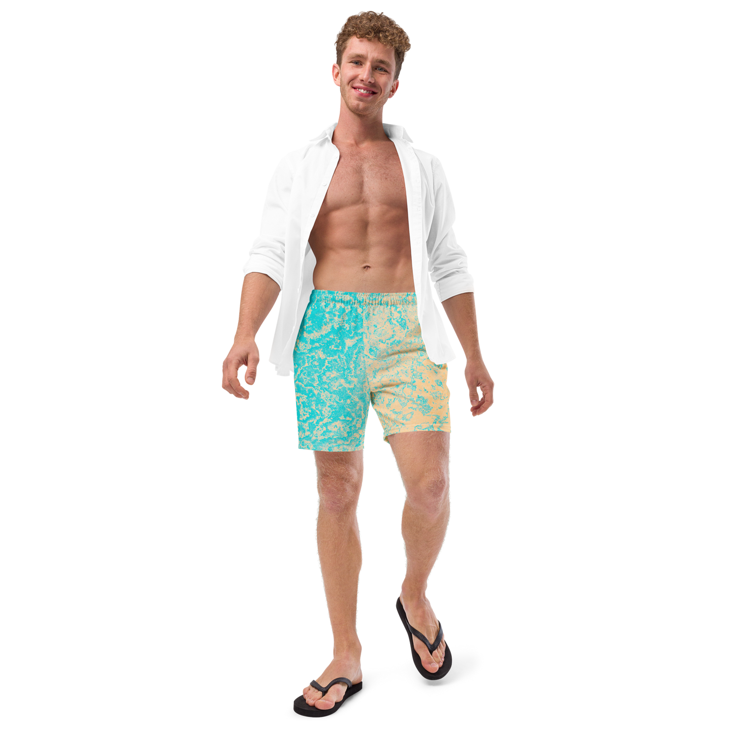 Seasalt & Vinegar Splash Pattern Swim Trunks