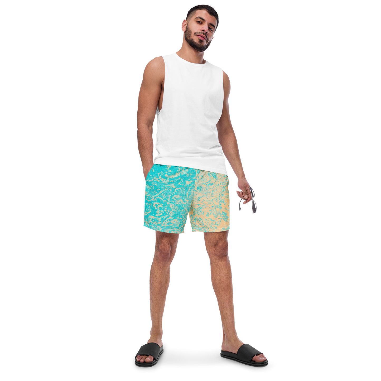 Seasalt & Vinegar Splash Pattern Swim Trunks