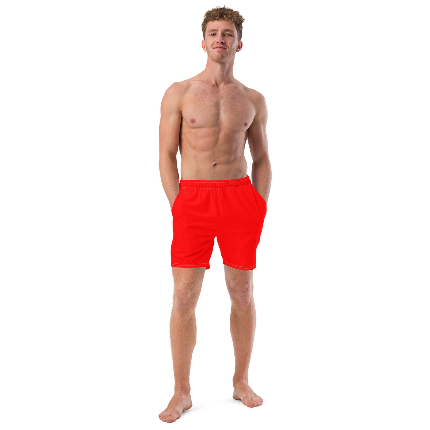 Lifeguard Red Swim Trunks