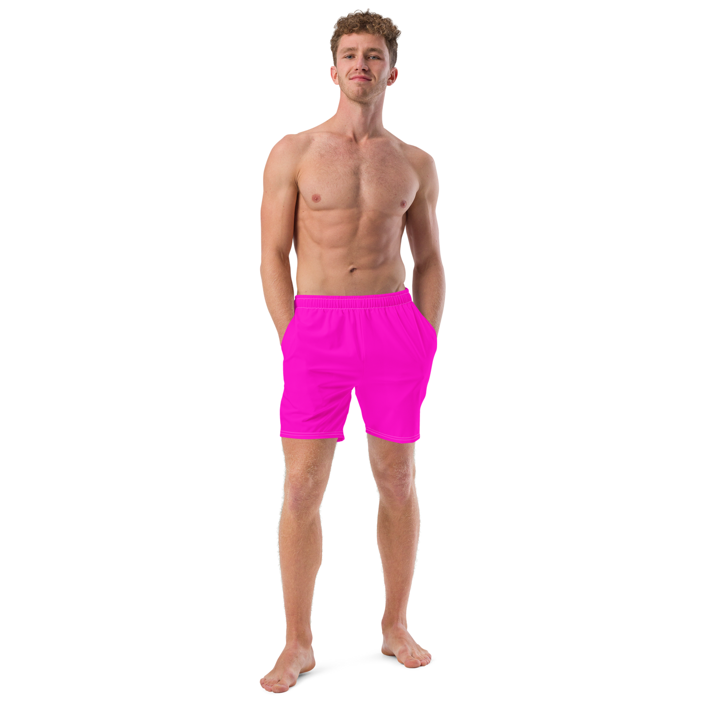 Neon Pink Swim Trunks