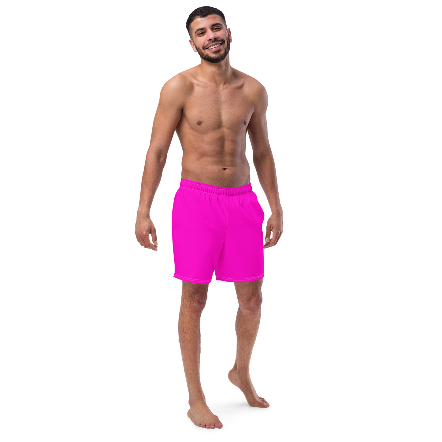 Neon Pink Swim Trunks