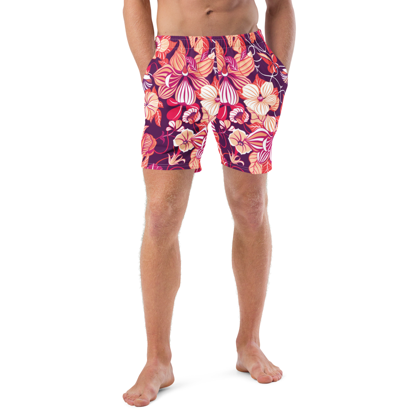 Wildflowers Print Swim Trunks