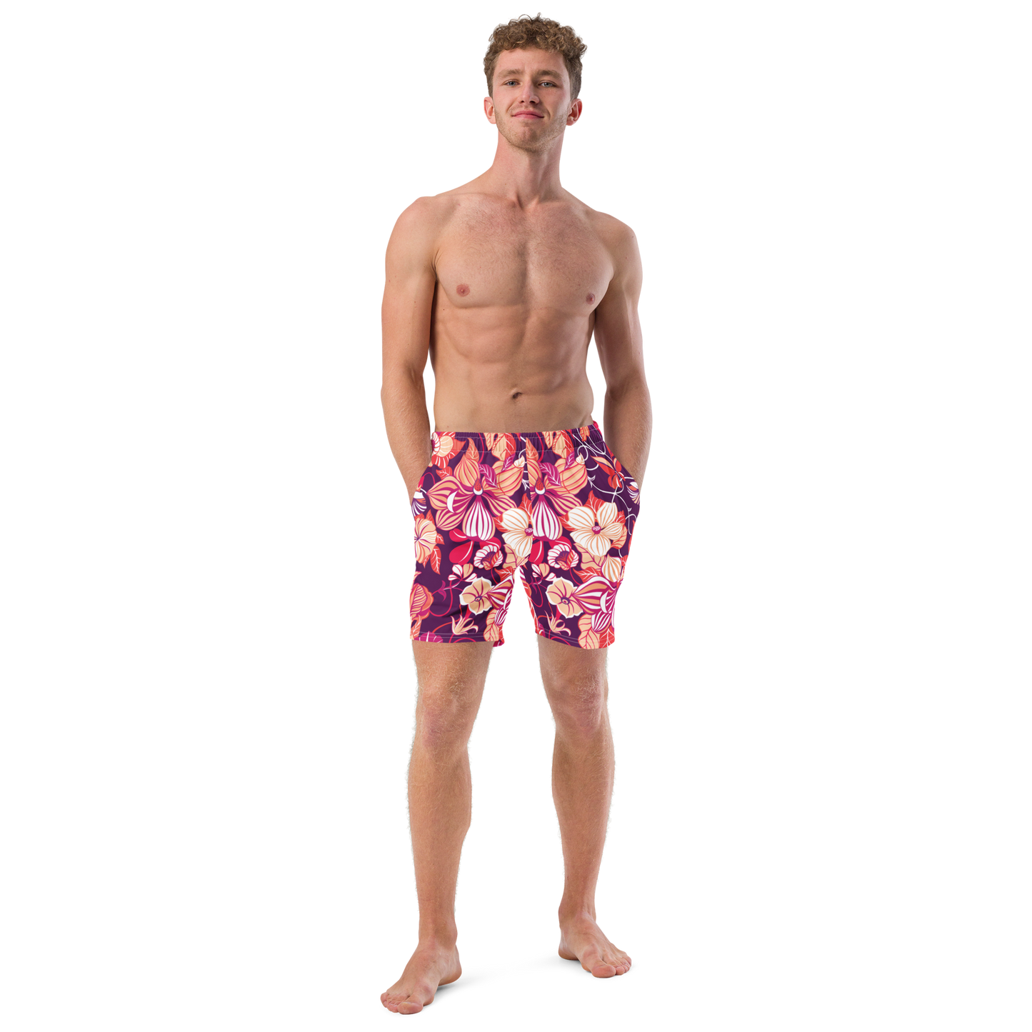 Wildflowers Print Swim Trunks