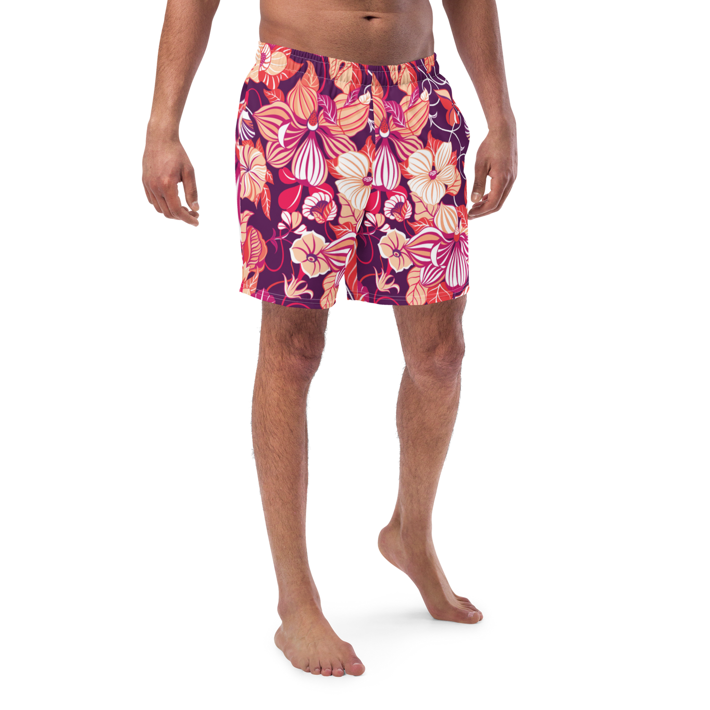 Wildflowers Print Swim Trunks