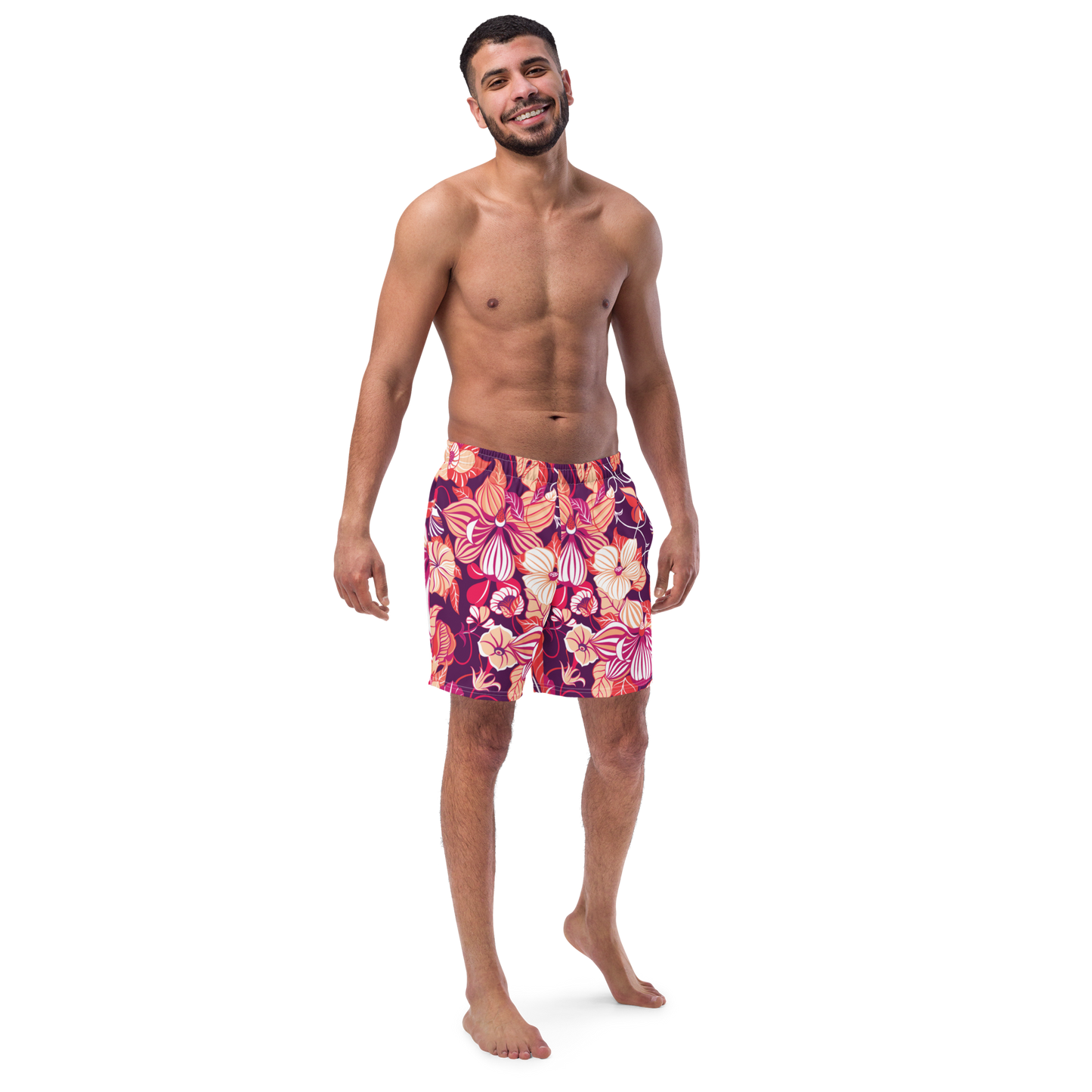 Wildflowers Print Swim Trunks