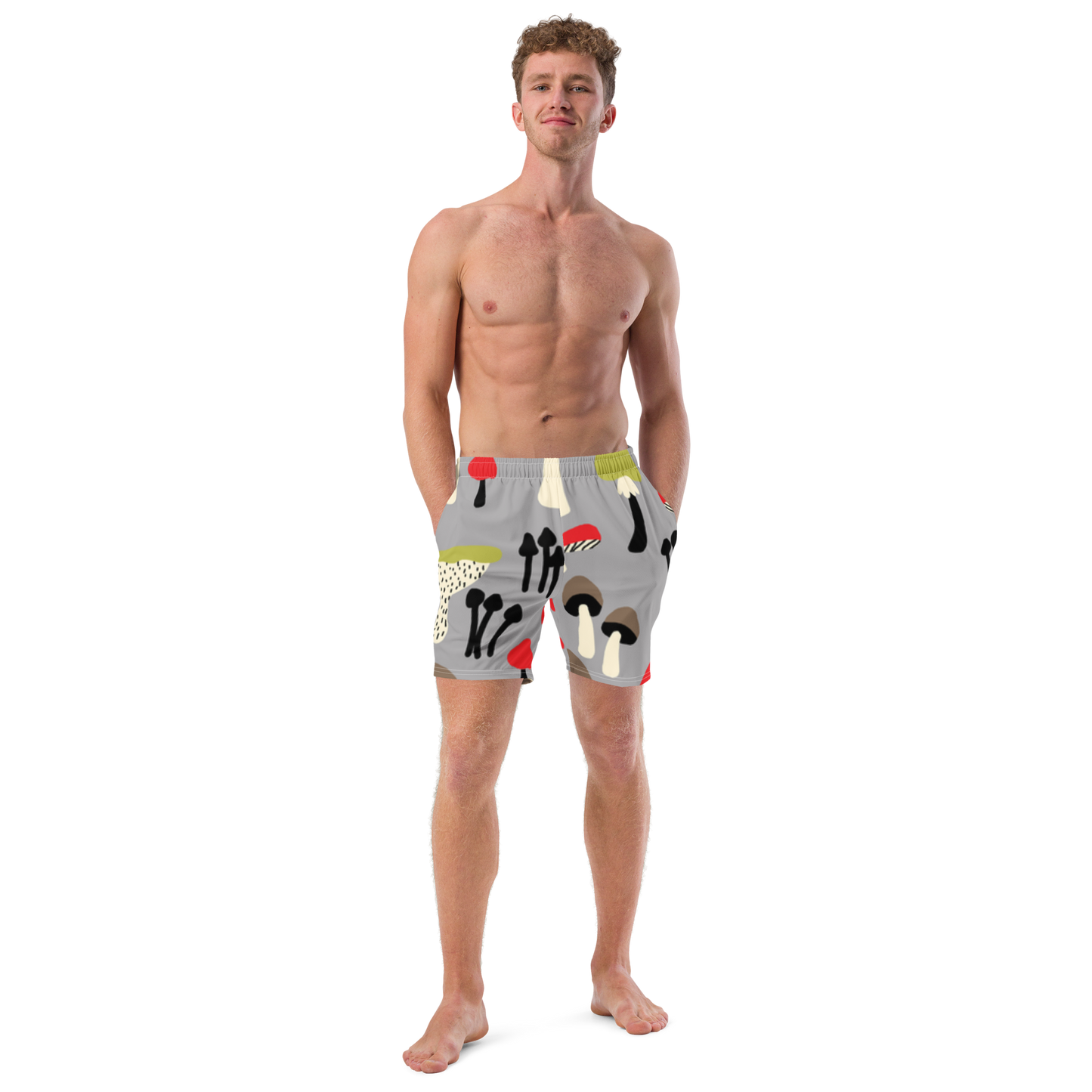 Mushrooms Pattern Swim Trunks