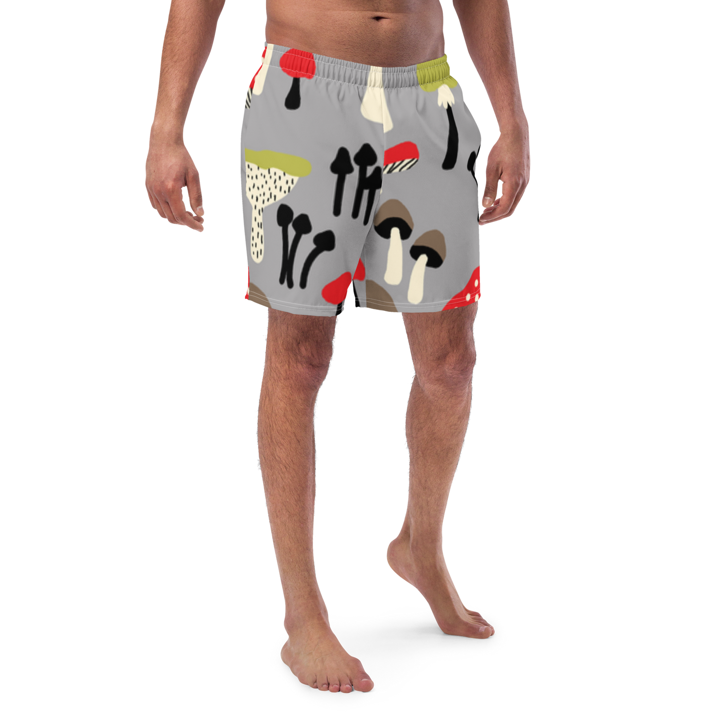 Mushrooms Pattern Swim Trunks