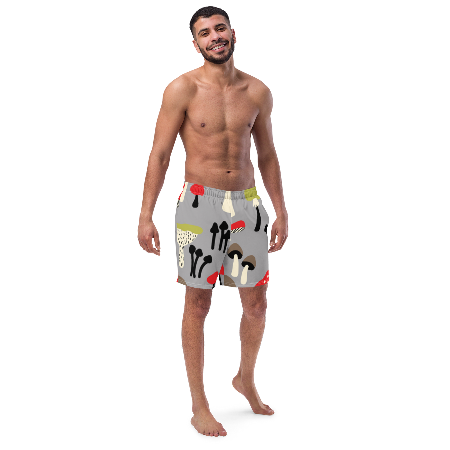 Mushrooms Pattern Swim Trunks