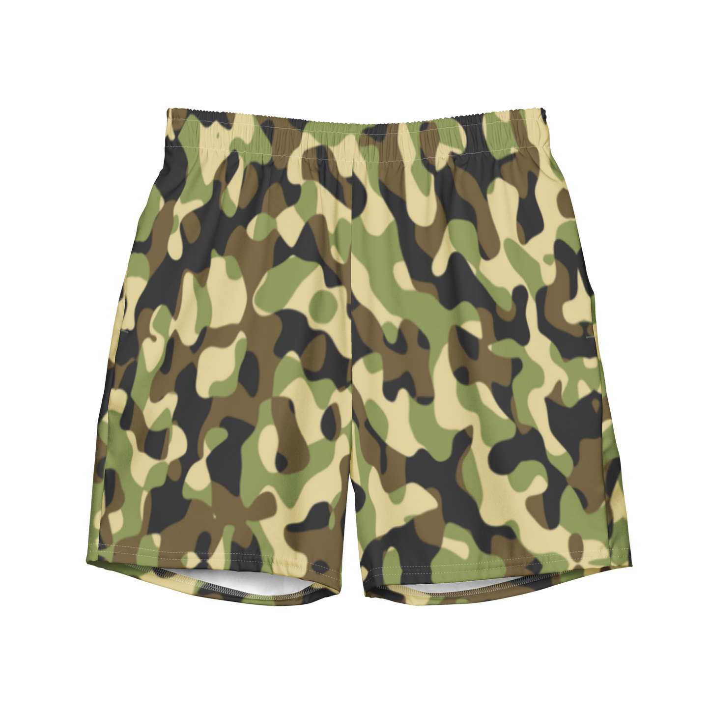 Green Camo Swim Trunks