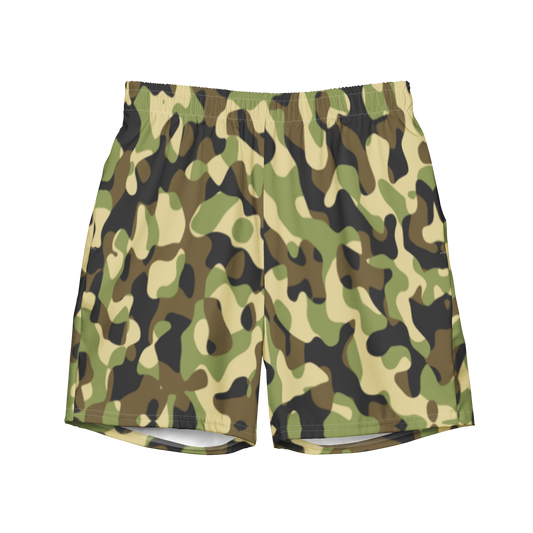 Green Camo Swim Trunks