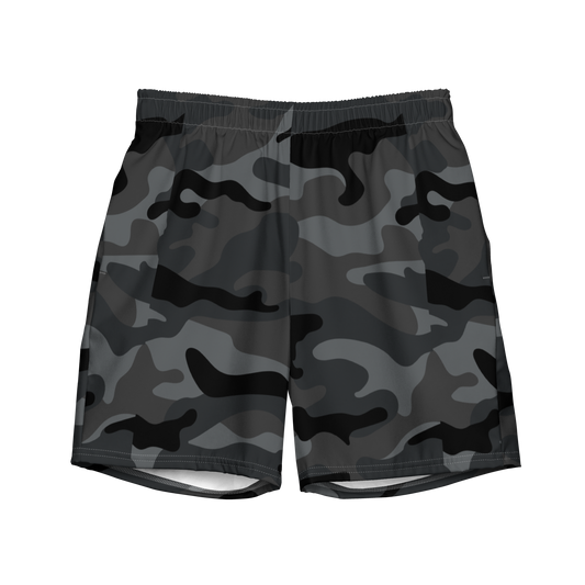 Black Camo Swim Trunks