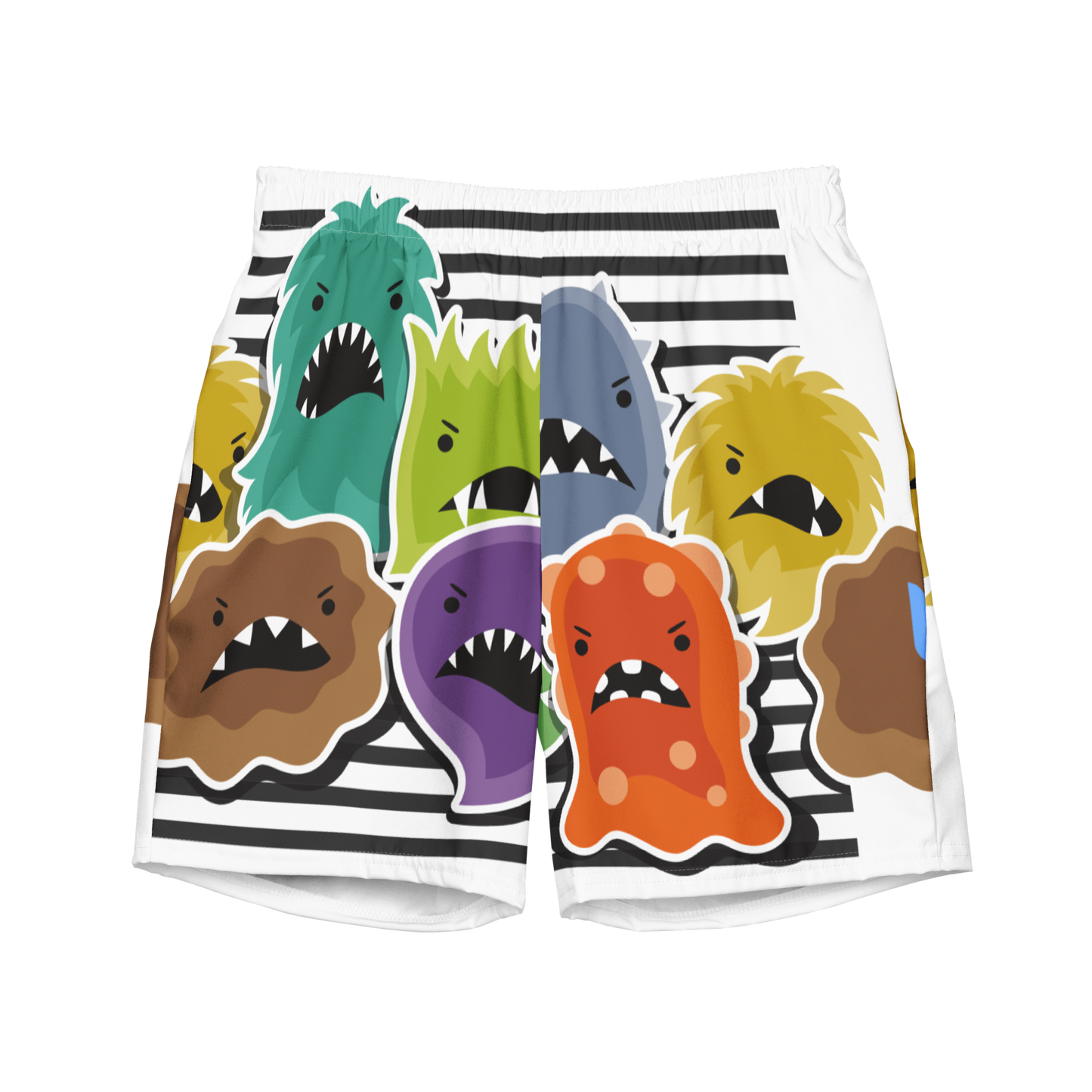 Monster Pattern Swim Trunks