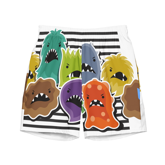 Monster Pattern Swim Trunks