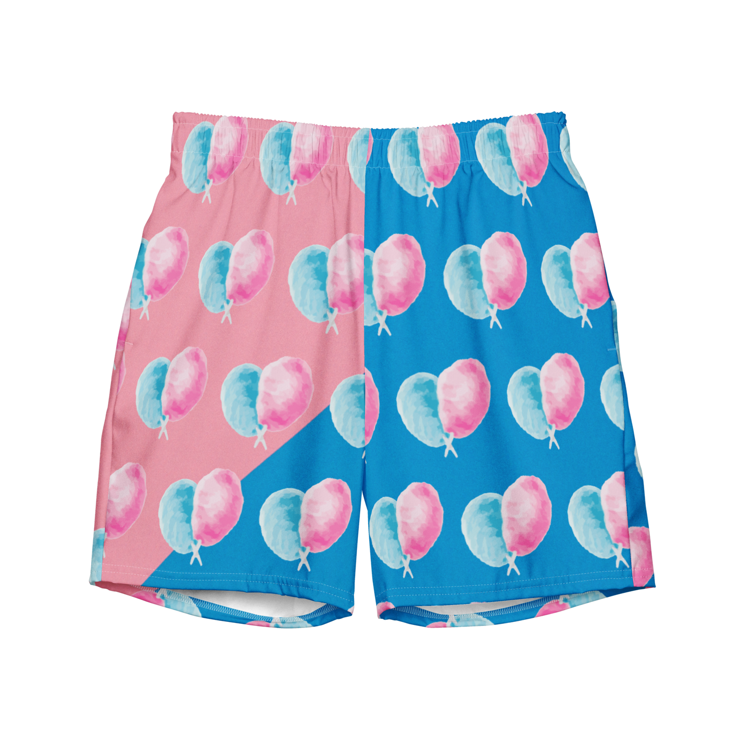 Cotton Candy King Pattern Swim Trunks