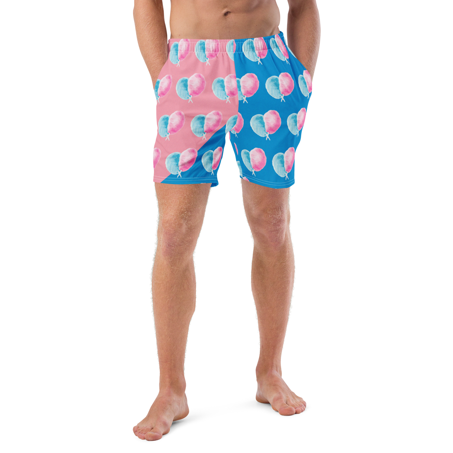 Cotton Candy King Pattern Swim Trunks