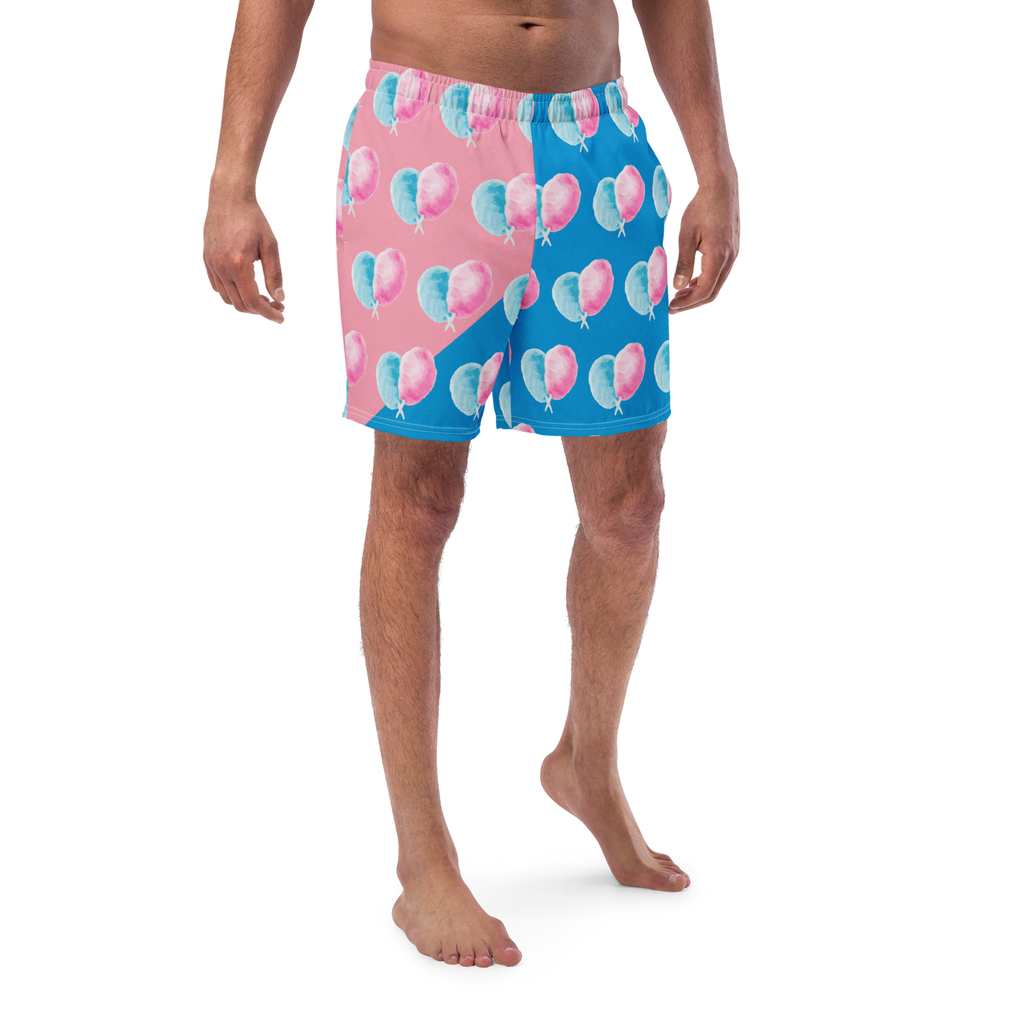 Cotton Candy King Pattern Swim Trunks