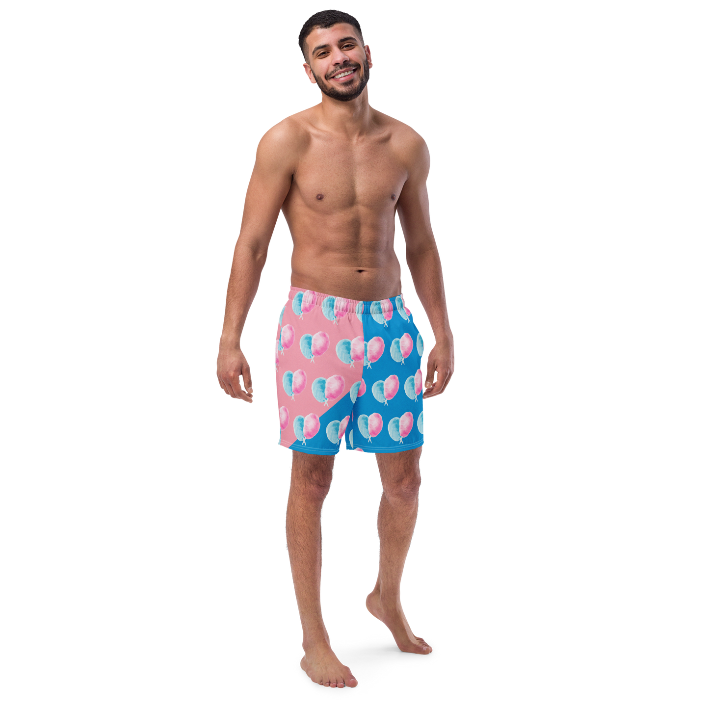 Cotton Candy King Pattern Swim Trunks