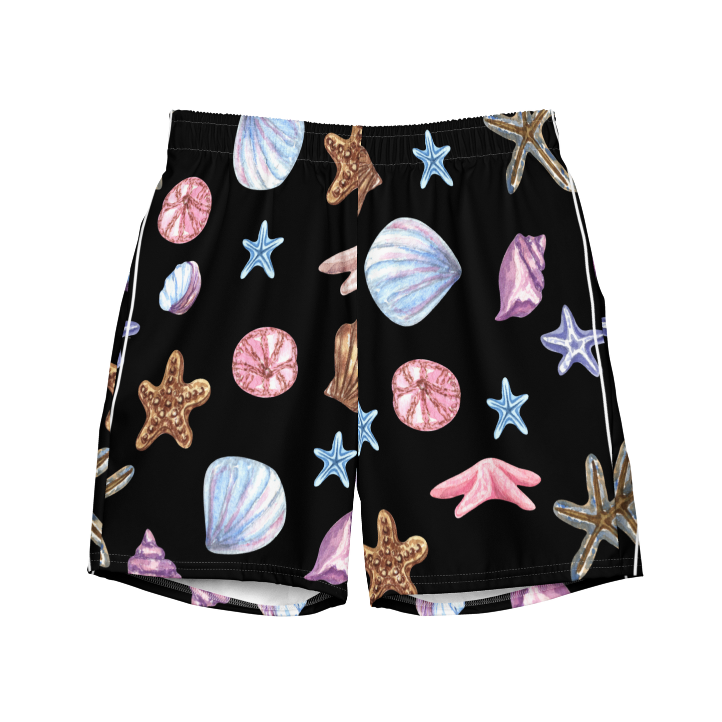 Seashell Pattern Swim Trunks