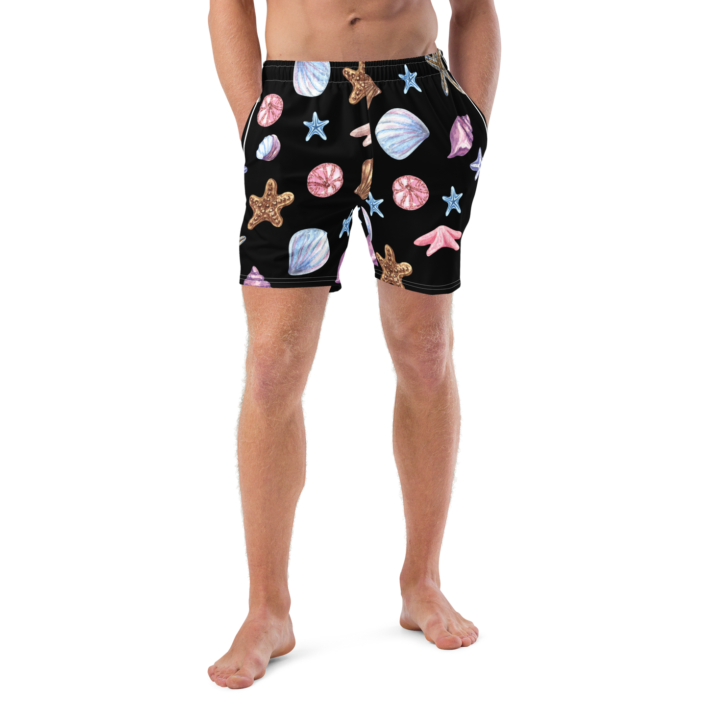 Seashell Pattern Swim Trunks