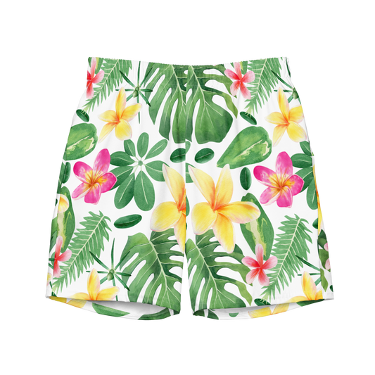 Tropical Plants Pattern Swim Trunks